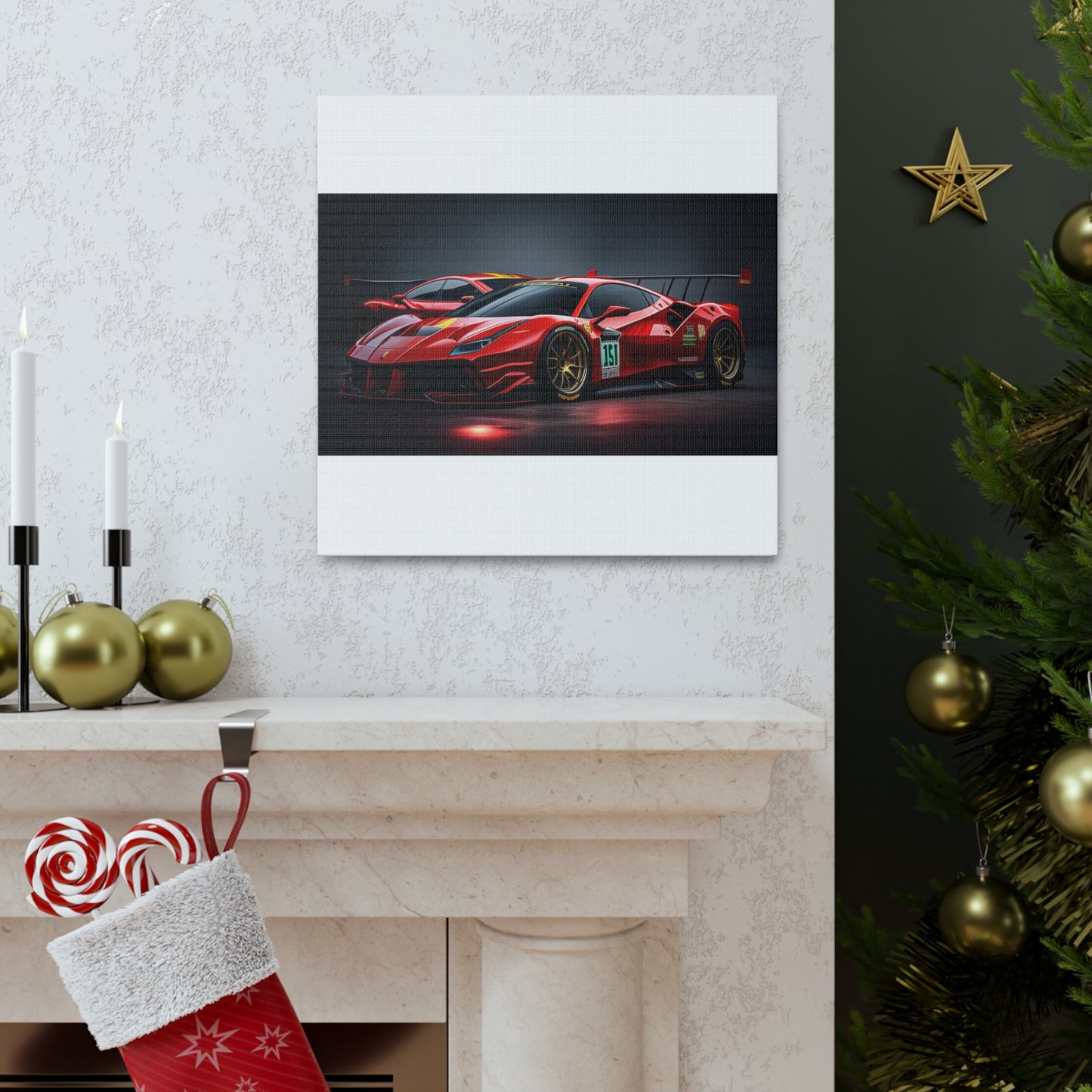 Canvas Gallery Wraps Ferrari Red 2