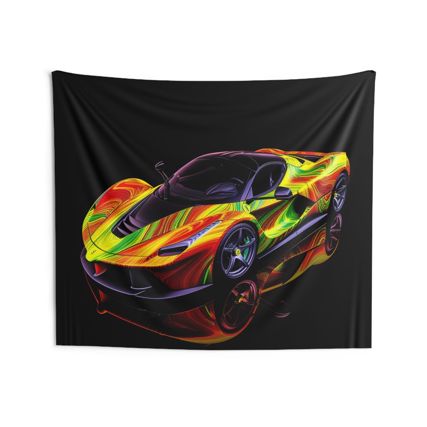 Indoor Wall Tapestries Ferrari Neon 4