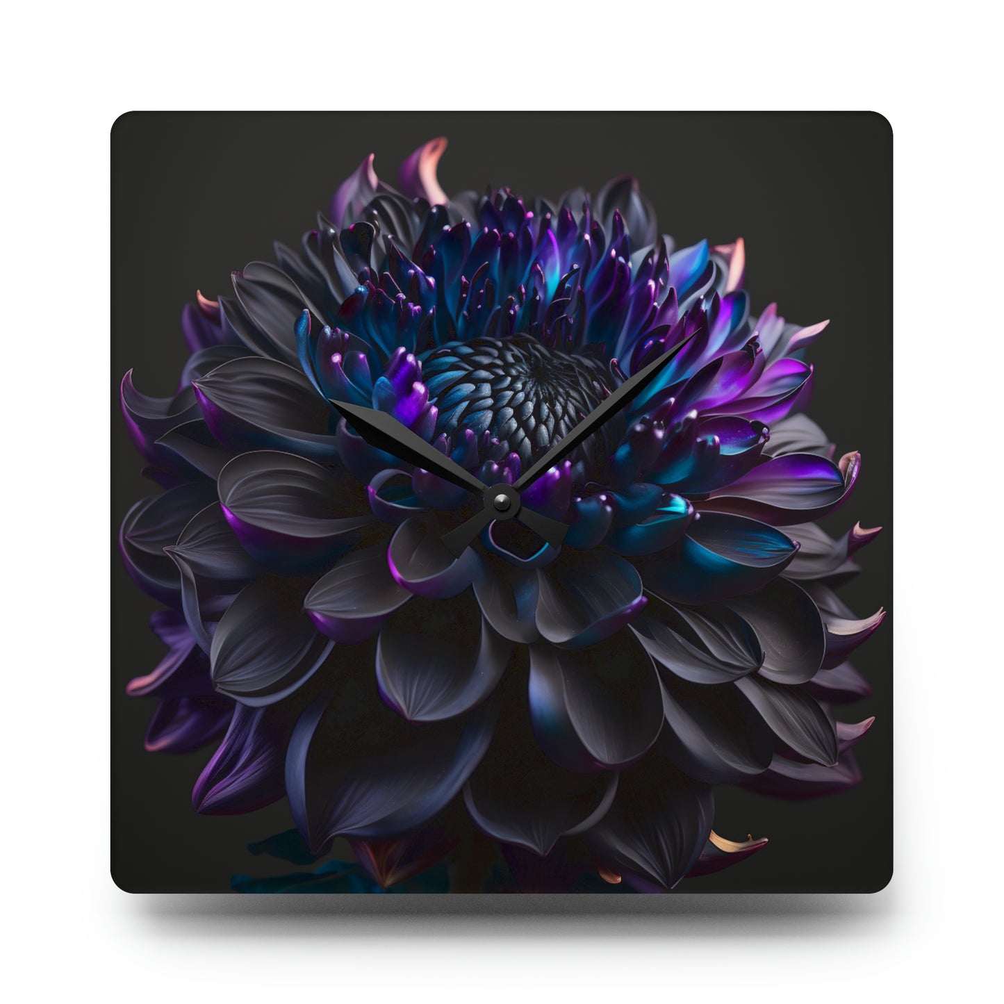 Acrylic Wall Clock Dahlia Purple 2