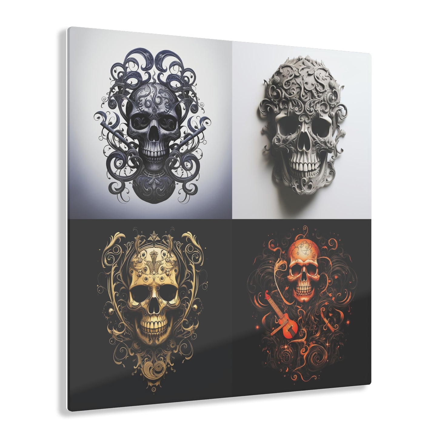 Acrylic Prints Skull Treble Clef 5