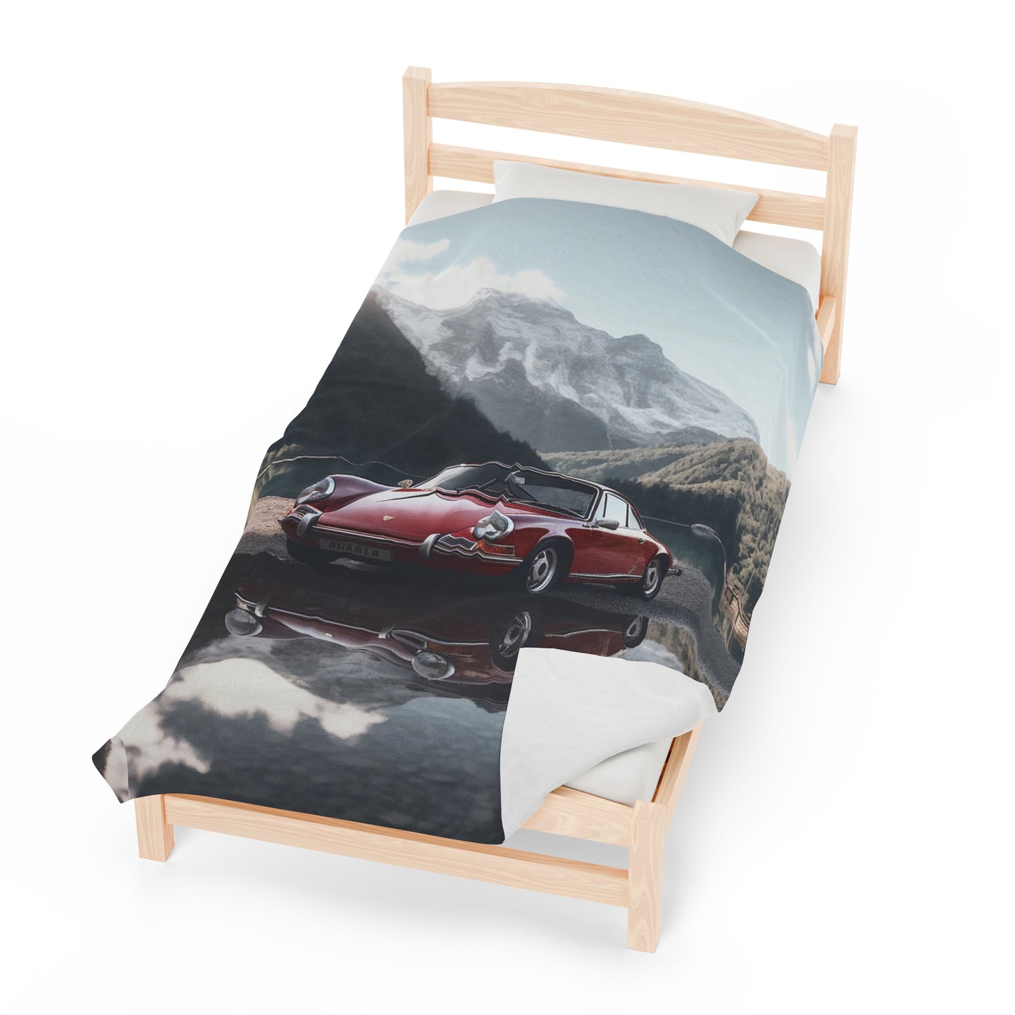 Velveteen Plush Blanket Porsche Lake 4