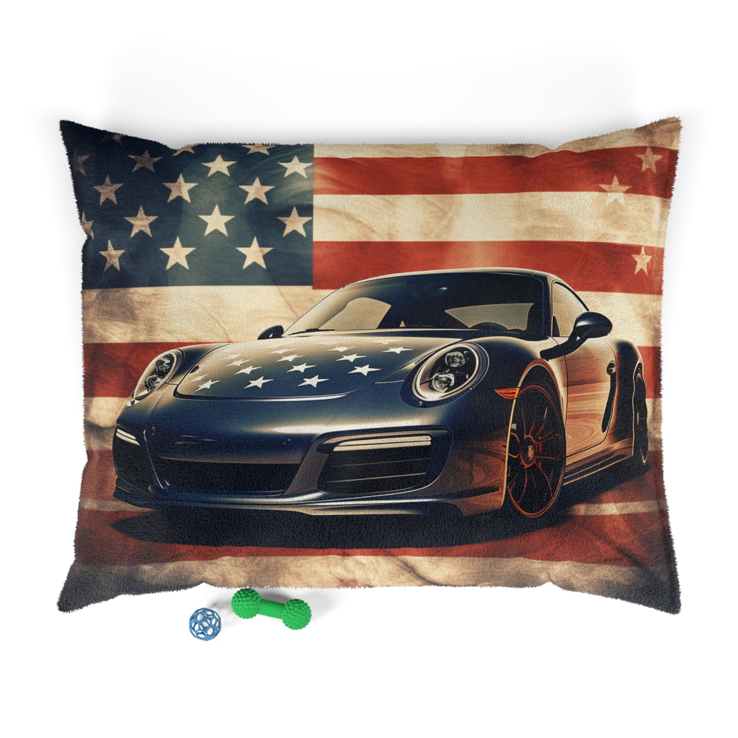 Pet Bed Abstract American Flag Background Porsche 3