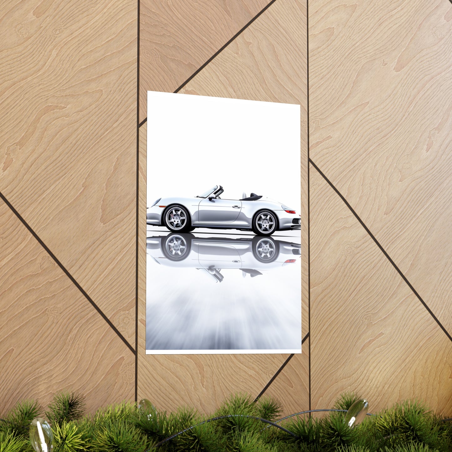 Premium Matte Vertical Posters 911 Speedster on water 3