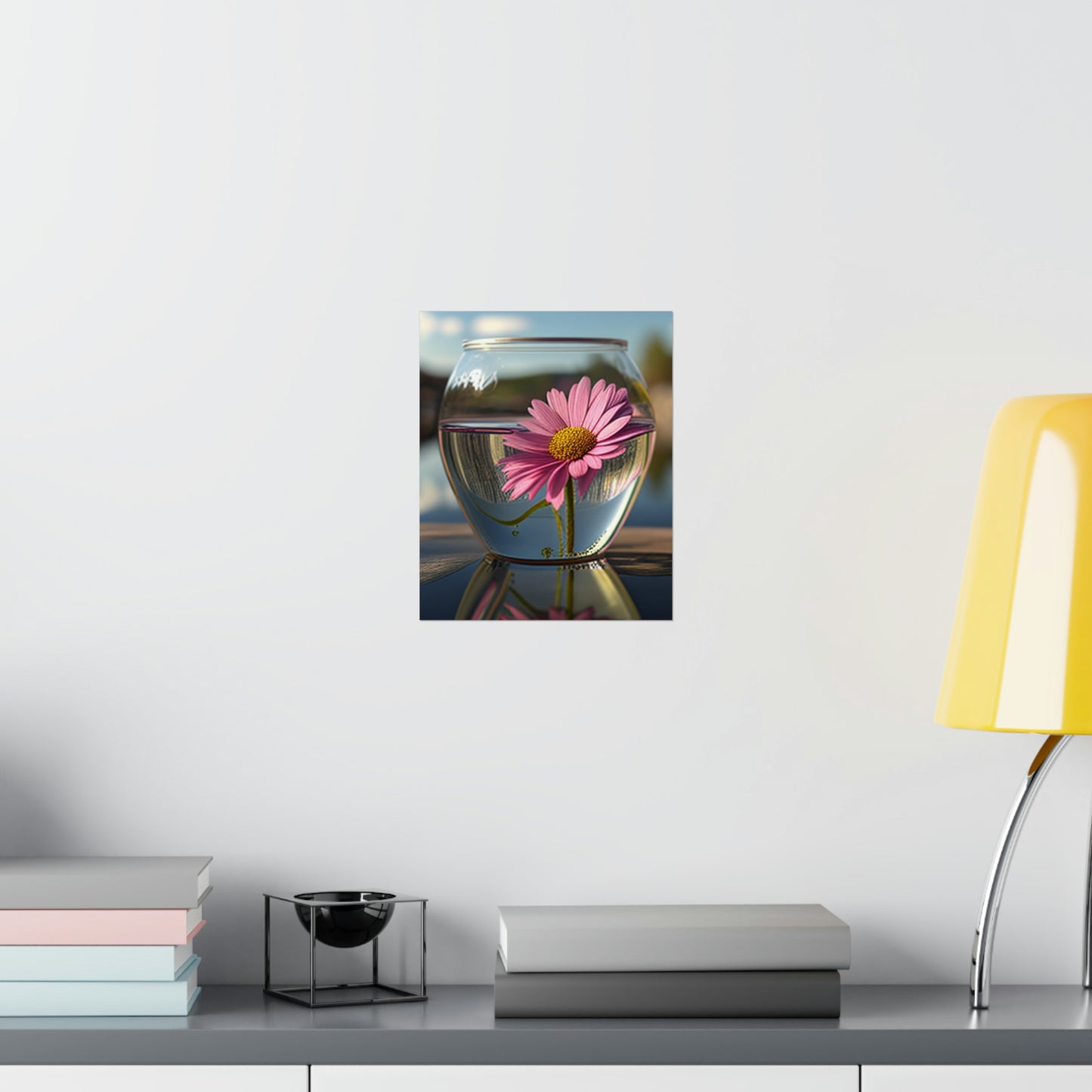 Premium Matte Vertical Posters Pink Daisy 3