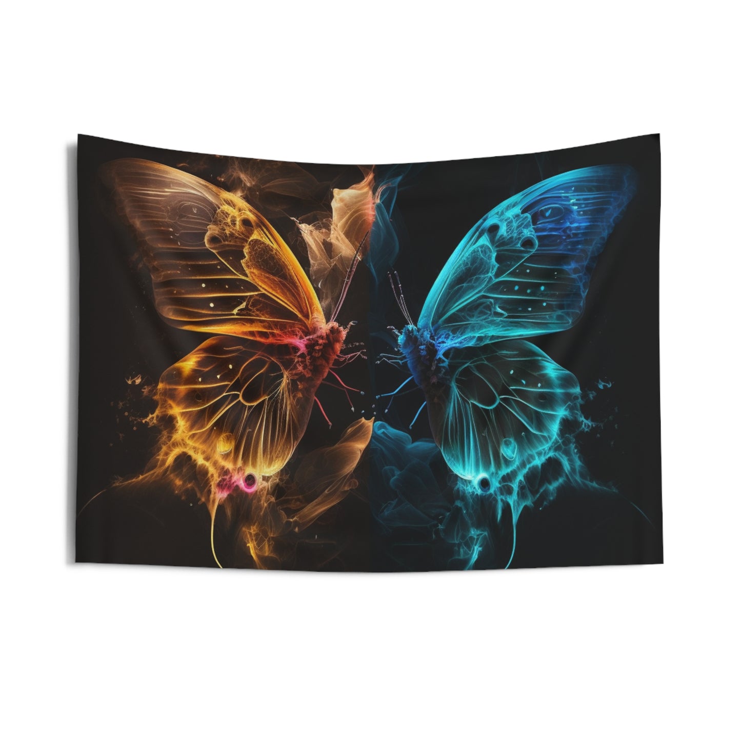 Indoor Wall Tapestries Kiss Neon Butterfly 9