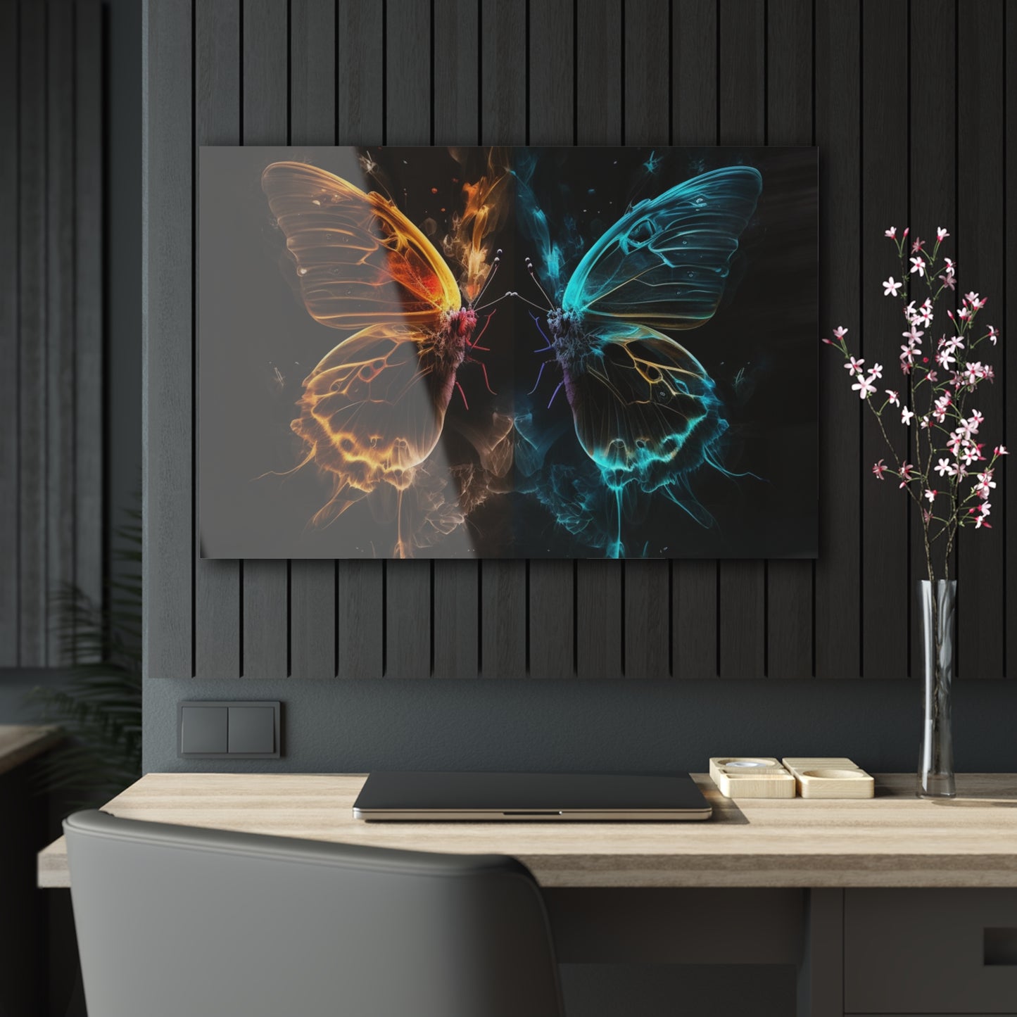 Acrylic Prints Kiss Neon Butterfly 7