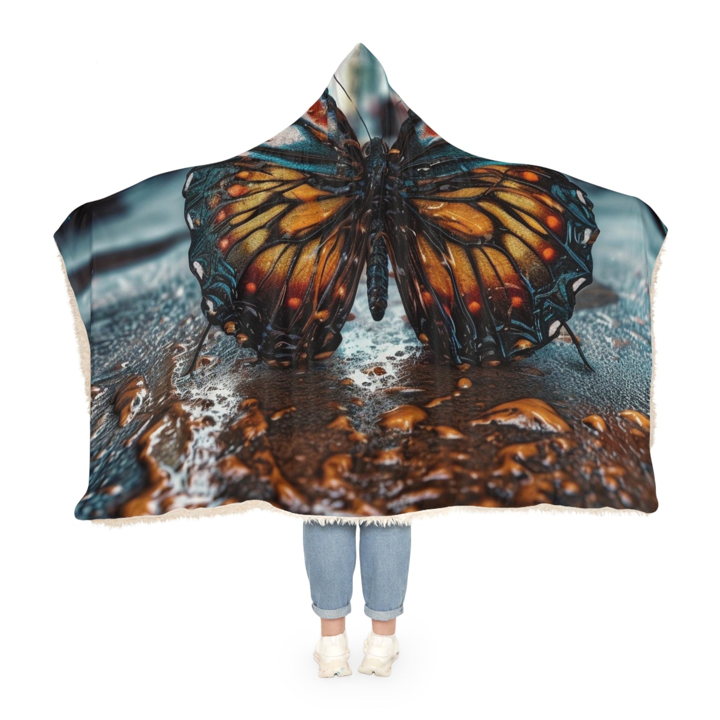 Snuggle Hooded Blanket Water Butterfly Street 3