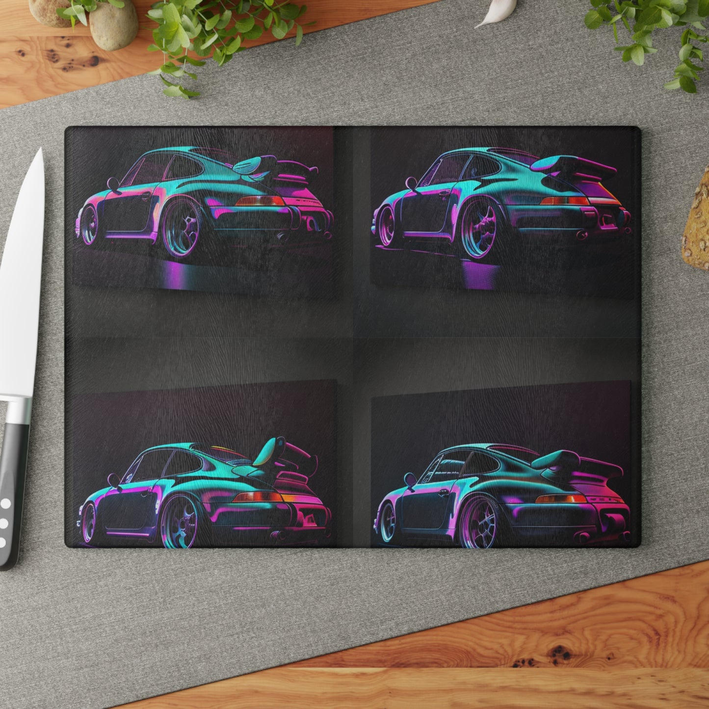 Glass Cutting Board Porsche Purple 5