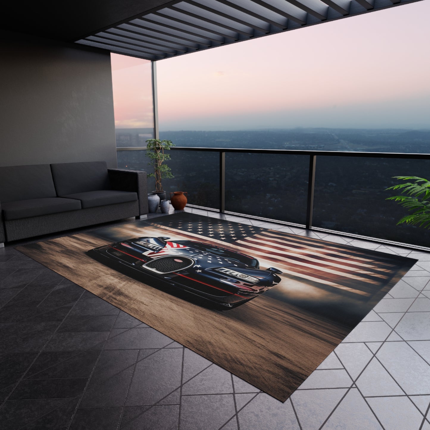 Outdoor Rug  Bugatti American Flag 2