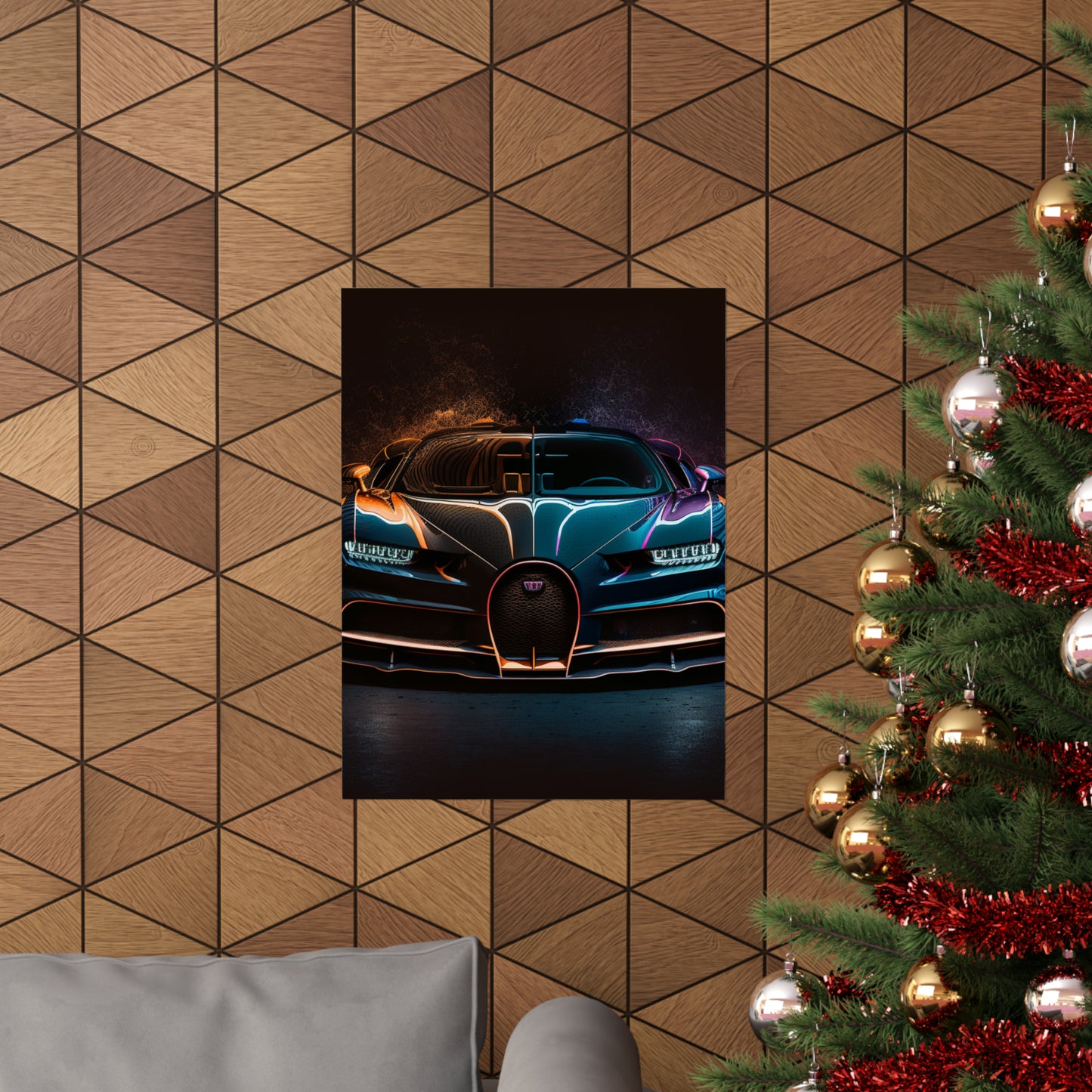 Premium Matte Vertical Posters Bugatti Chiron Super 3