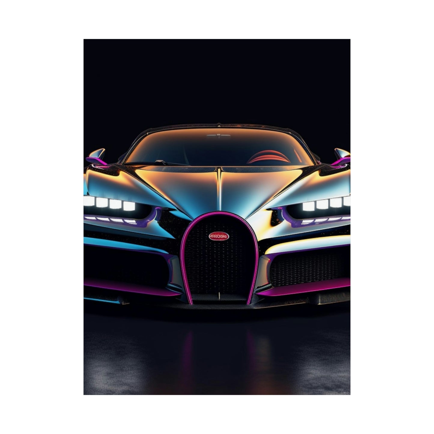 Premium Matte Vertical Posters Hyper Bugatti Chiron 1