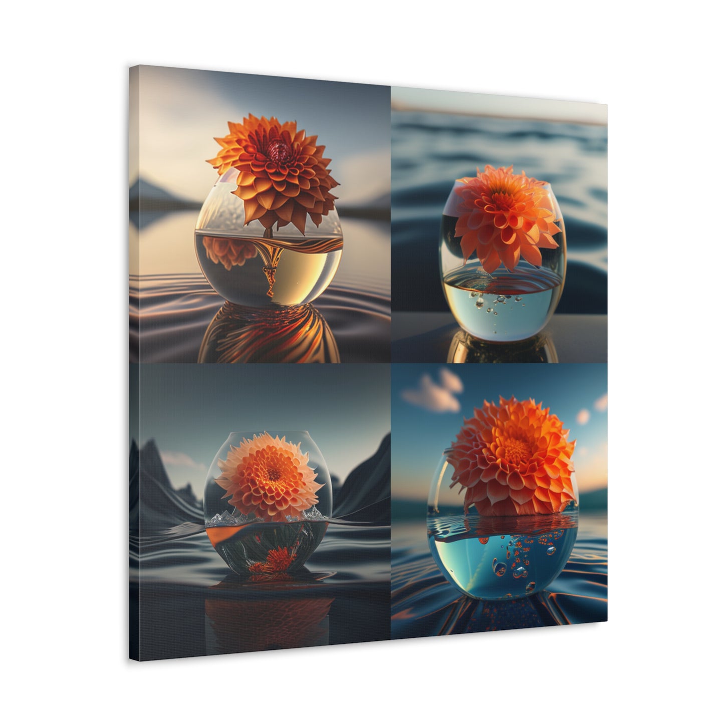 Canvas Gallery Wraps Dahlia Orange 5