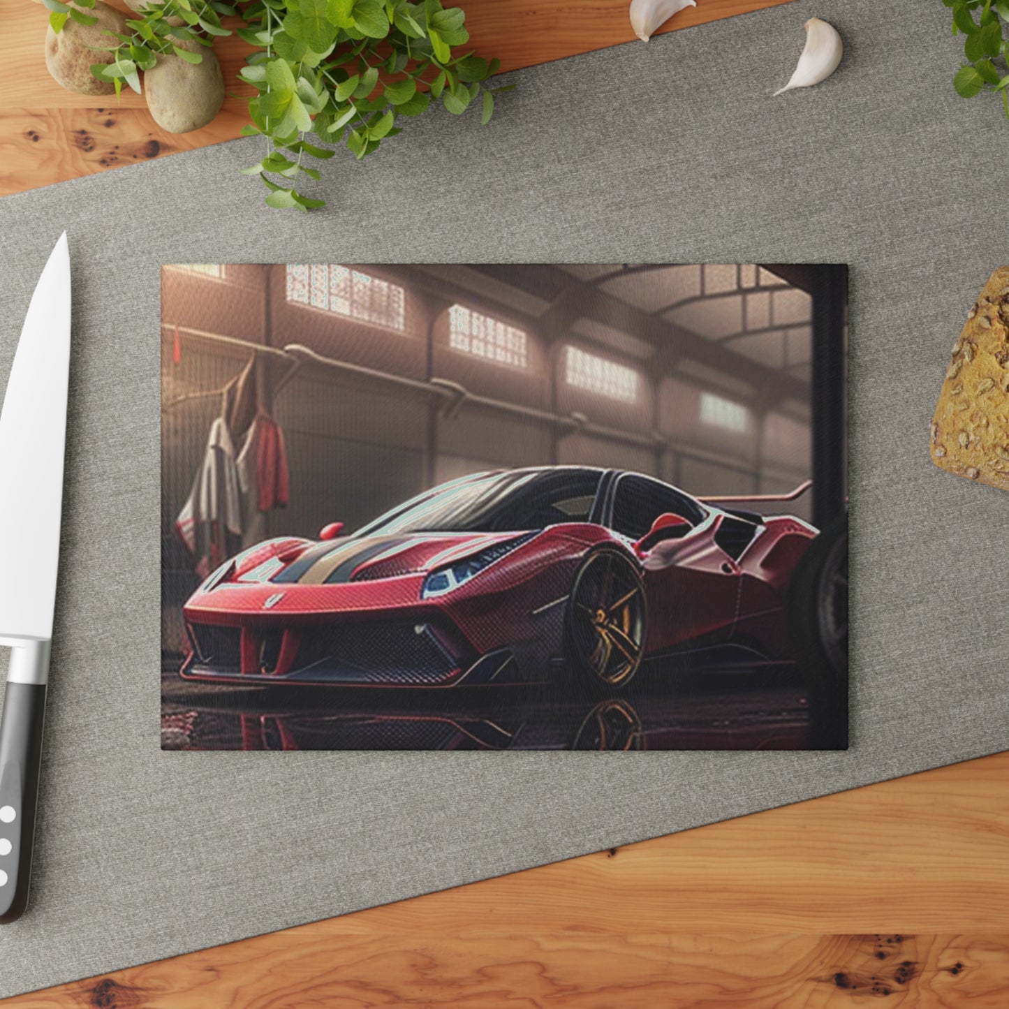 Glass Cutting Board Ferrari Hyper 4