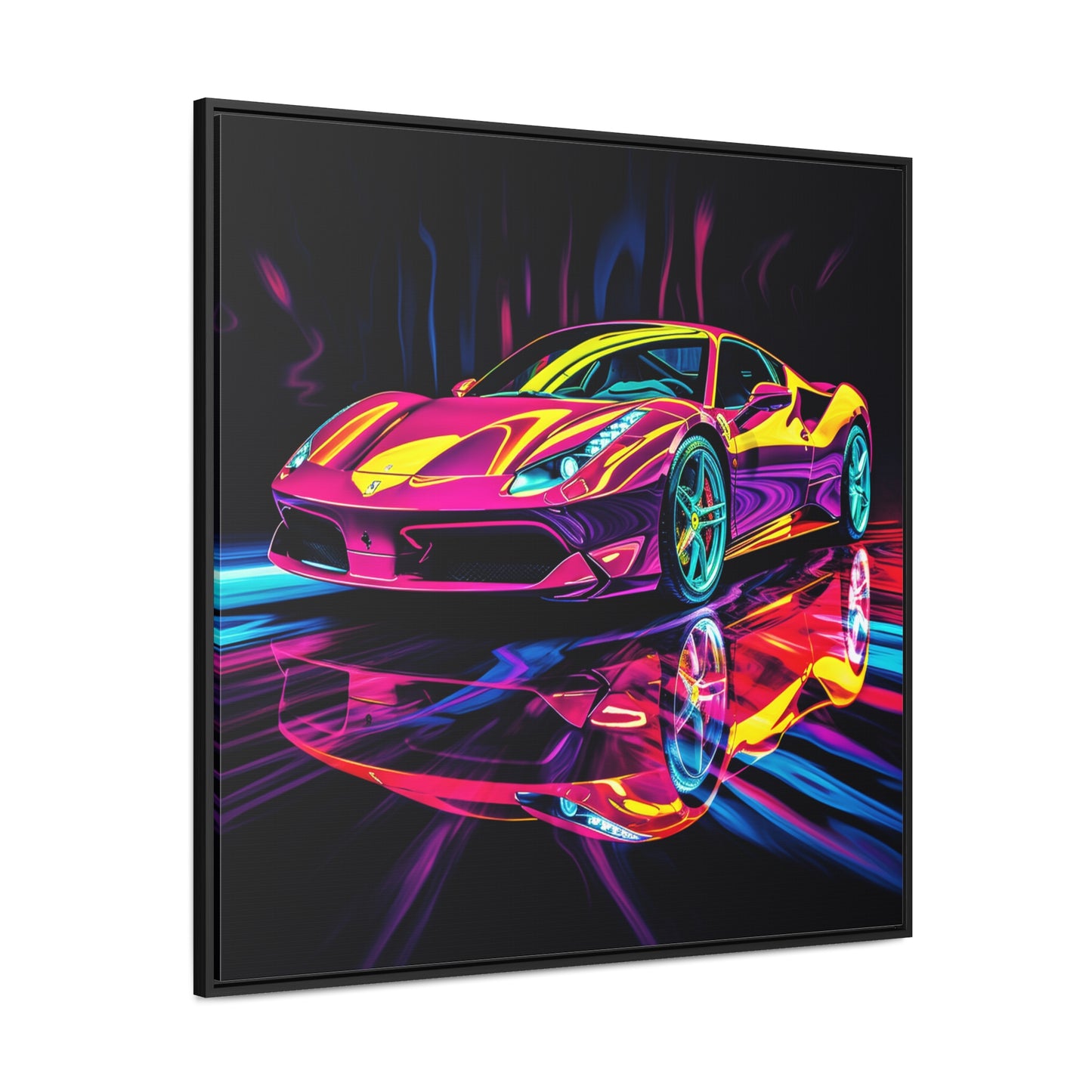 Gallery Canvas Wraps, Square Frame Pink Ferrari Macro 2