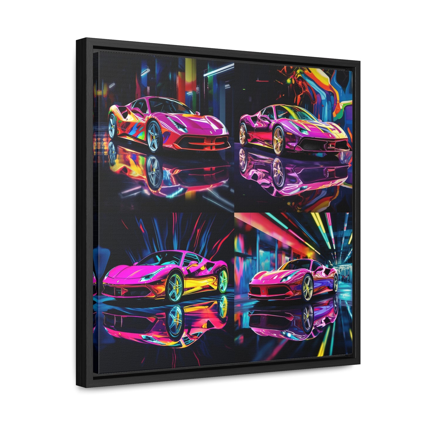 Gallery Canvas Wraps, Square Frame Pink Macro Ferrari 5