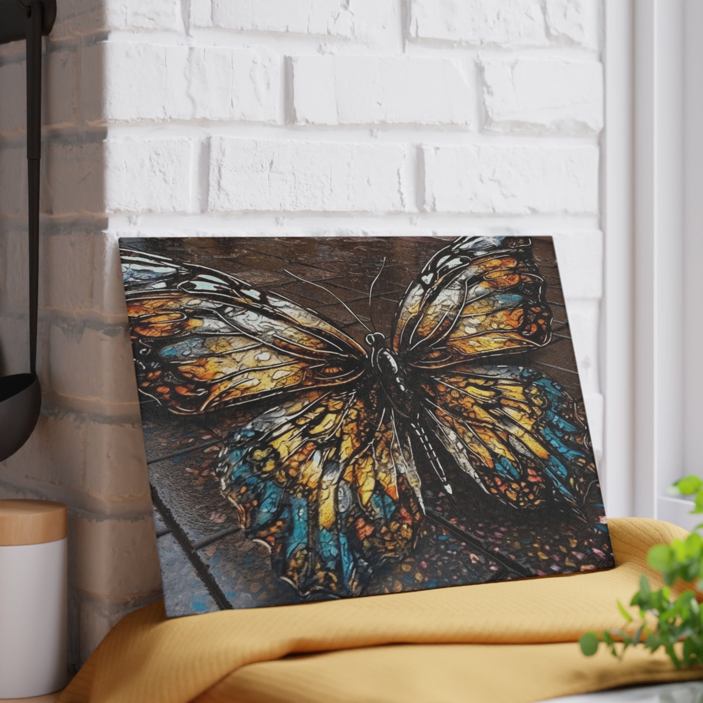 Glass Cutting Board Water Butterfly Street 1