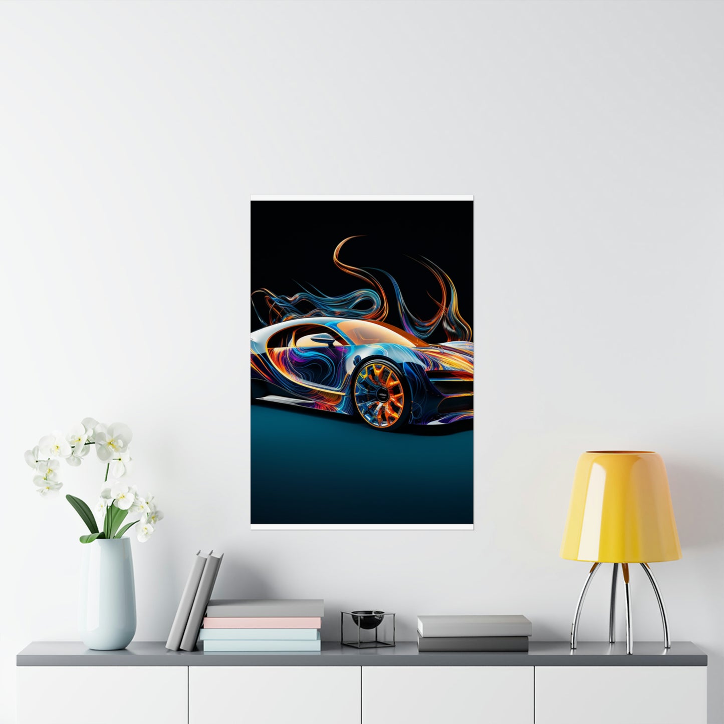 Premium Matte Vertical Posters Bugatti Abstract Flair 2