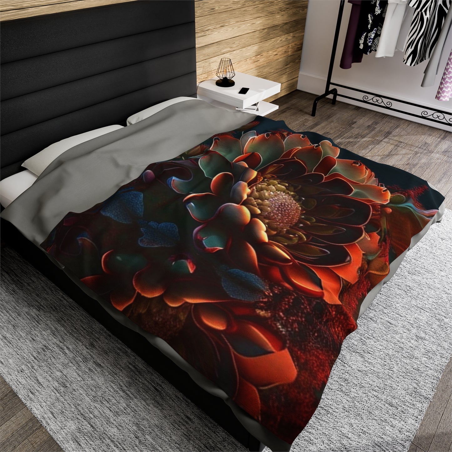 Velveteen Plush Blanket Flower Arangment 4