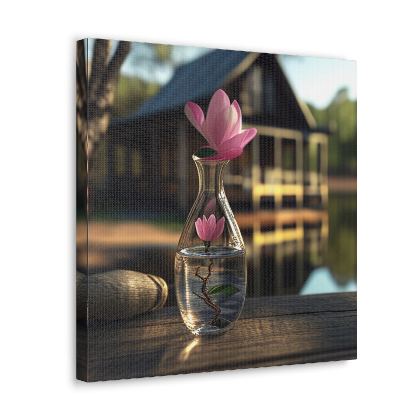 Canvas Gallery Wraps Magnolia in a Glass vase 4