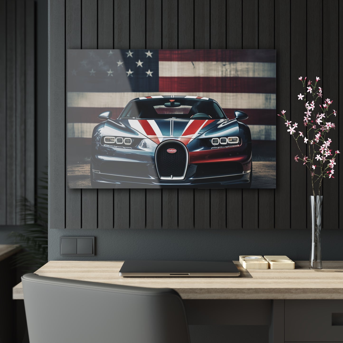 Acrylic Prints Bugatti Flag 2