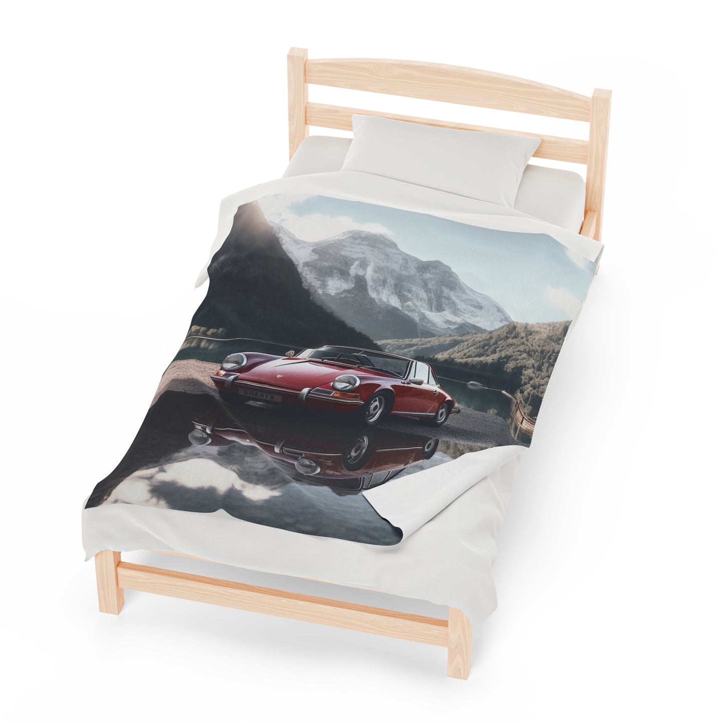 Velveteen Plush Blanket Porsche Lake 4