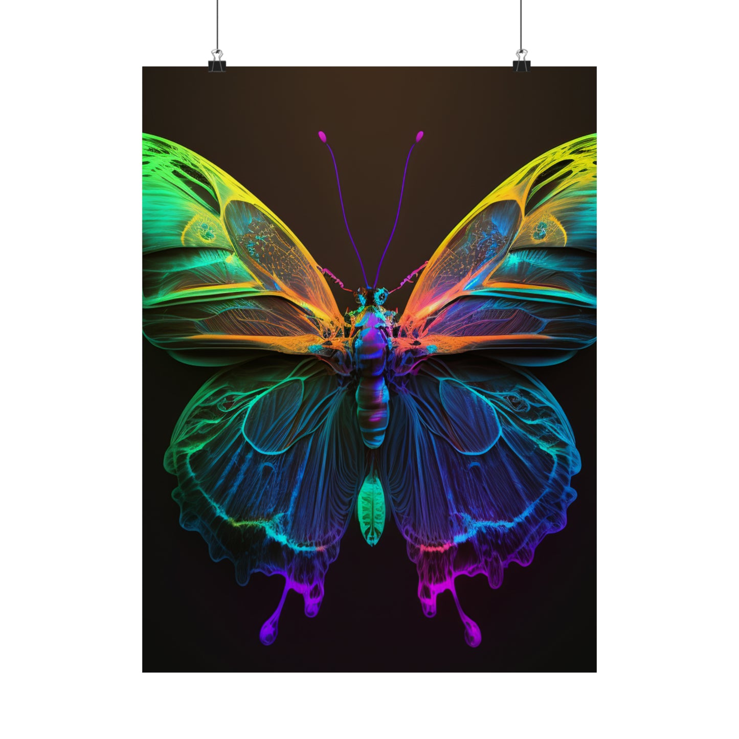 Premium Matte Vertical Posters Raw Hyper Color Butterfly 3