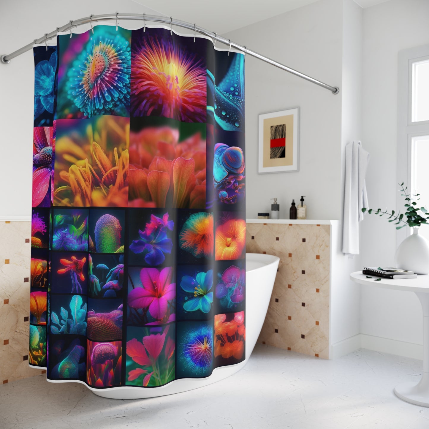 Polyester Shower Curtain Macro Life Photo 5