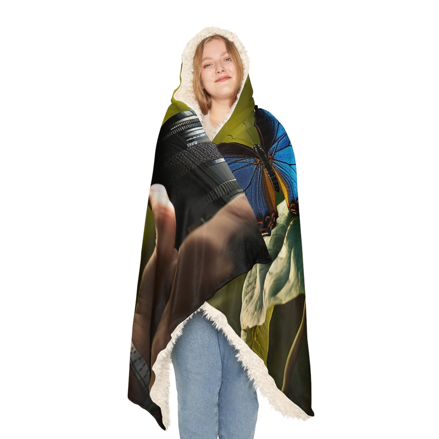 Snuggle Hooded Blanket Jungle Butterfly 3