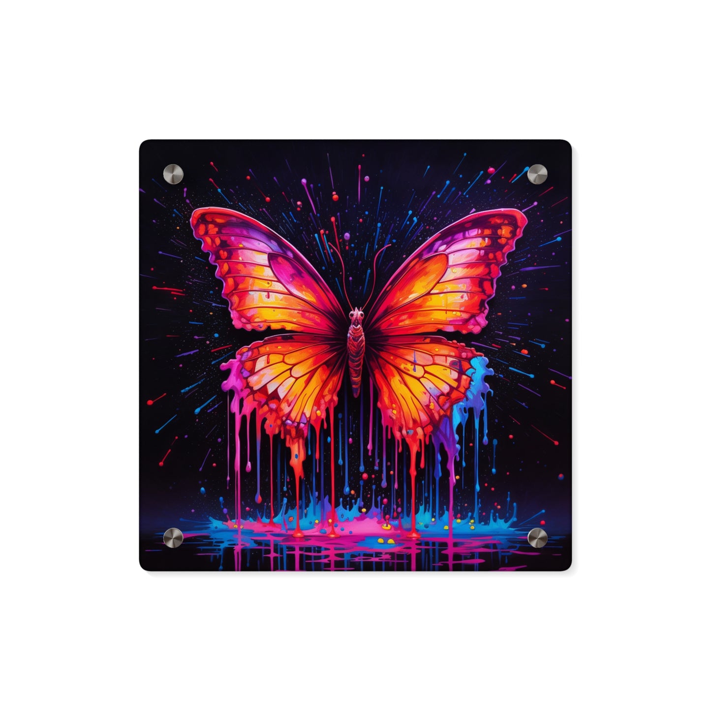 Acrylic Wall Art Panels Pink Butterfly Flair 4