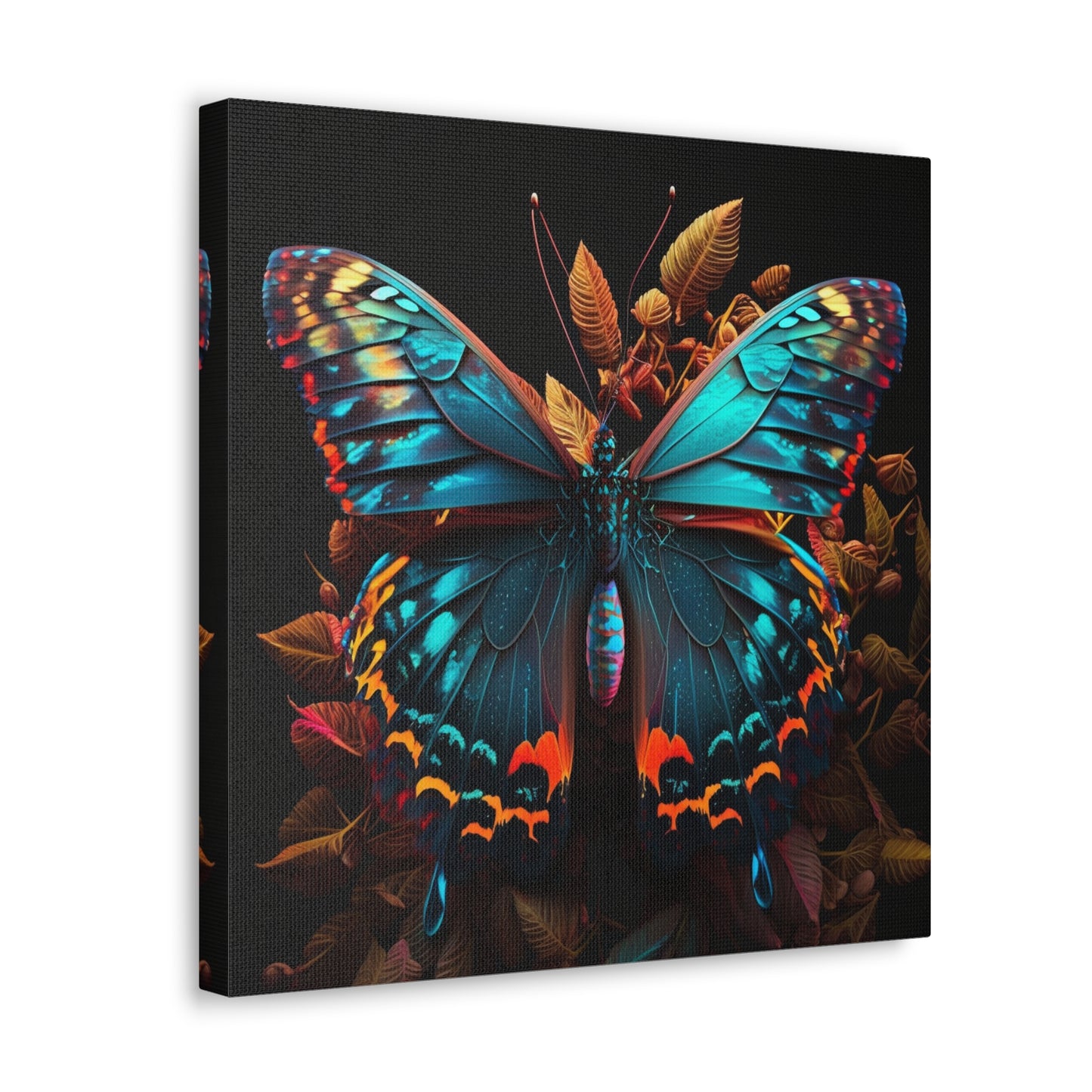 Canvas Gallery Wraps Hue Neon Butterfly 1