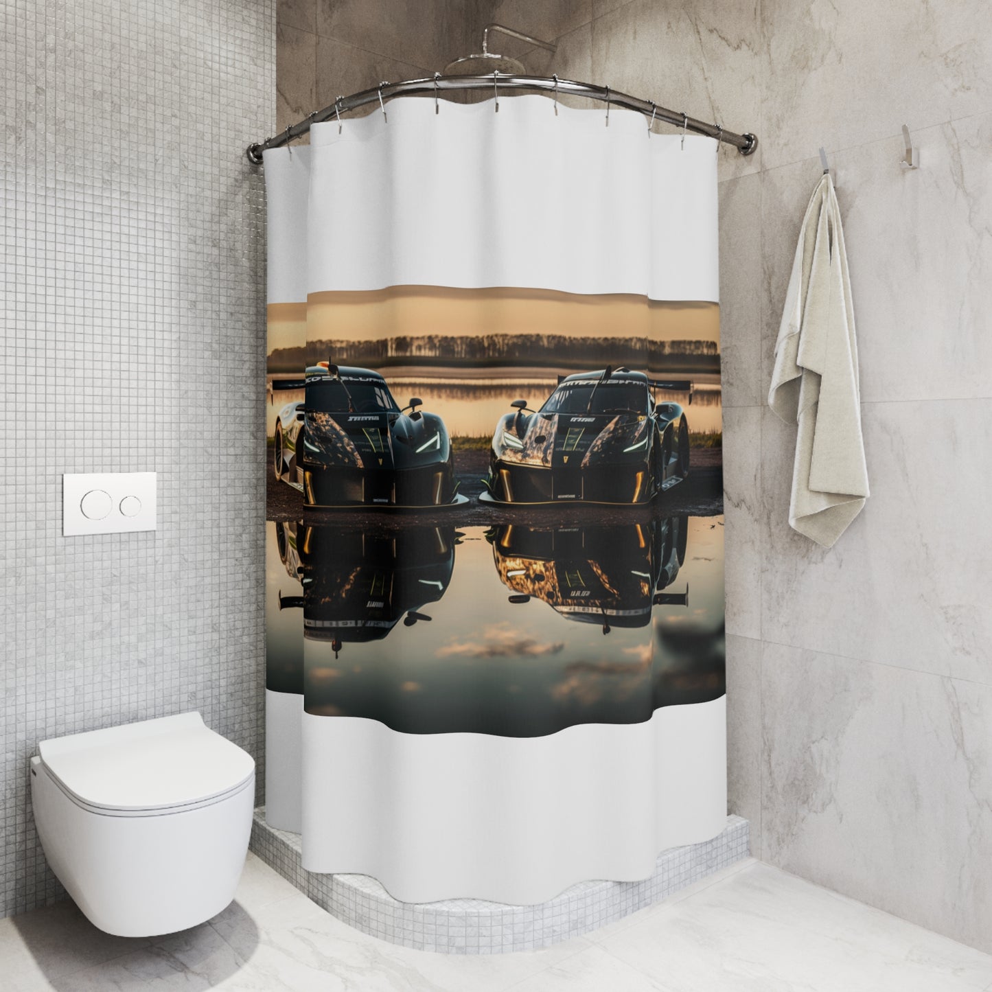 Polyester Shower Curtain Ferrari Lake 4