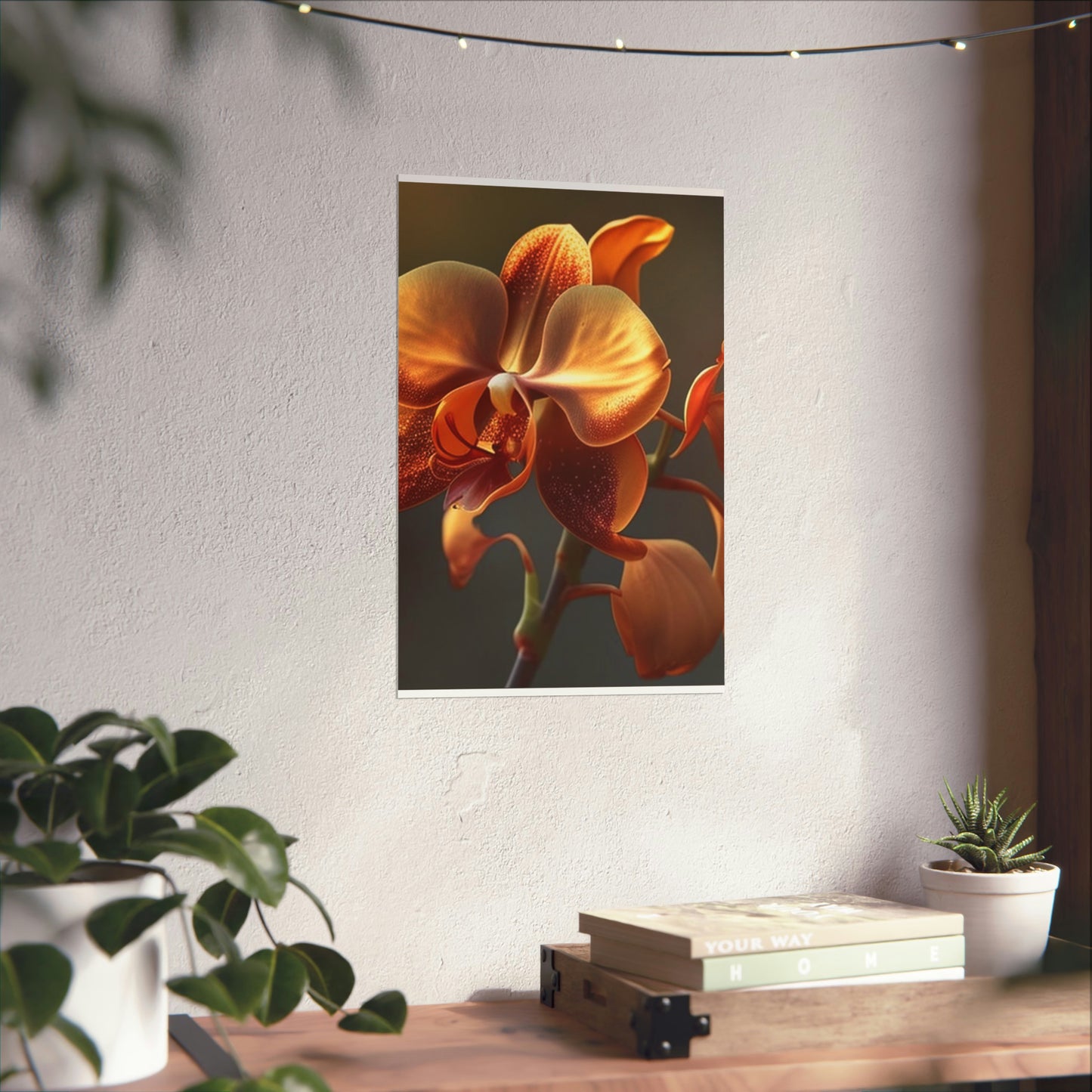 Premium Matte Vertical Posters Orange Orchid 1