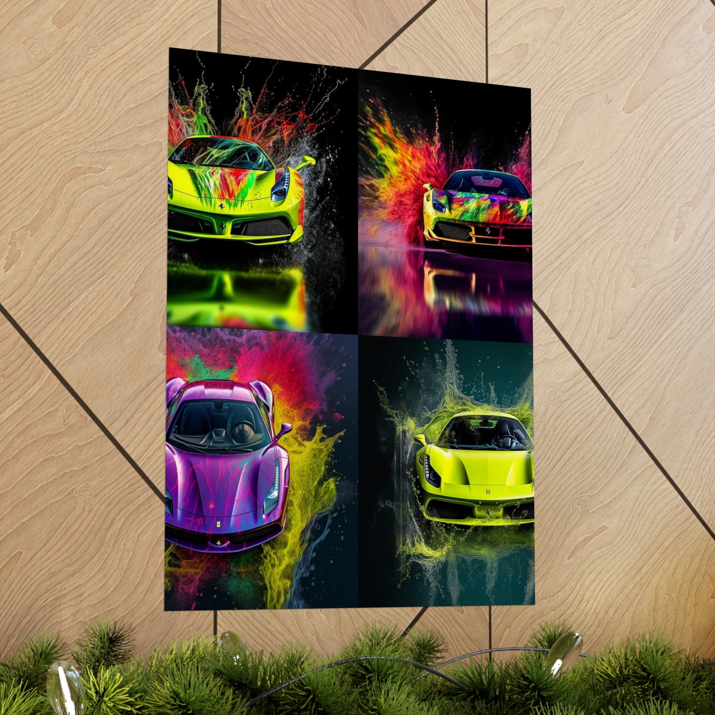 Premium Matte Vertical Posters Farrari Water 5