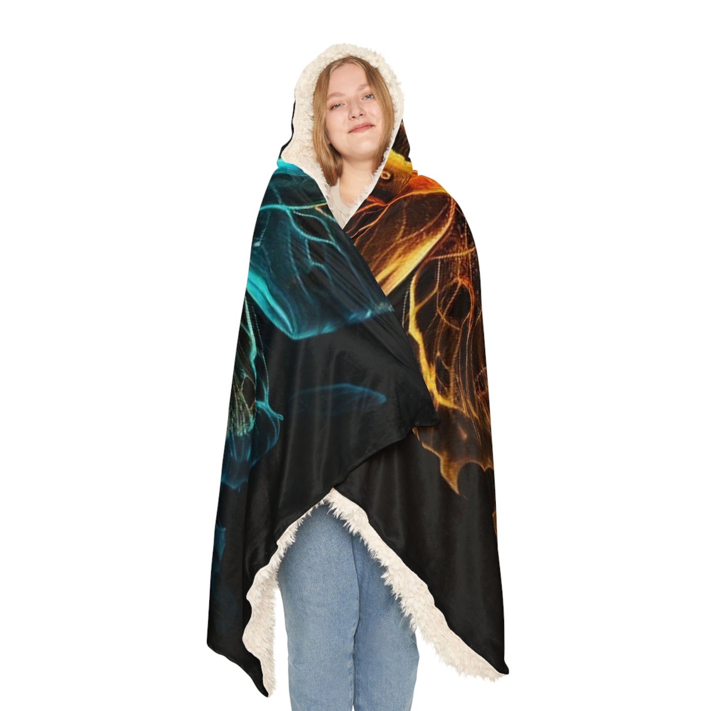 Snuggle Hooded Blanket Kiss Neon Butterfly 4