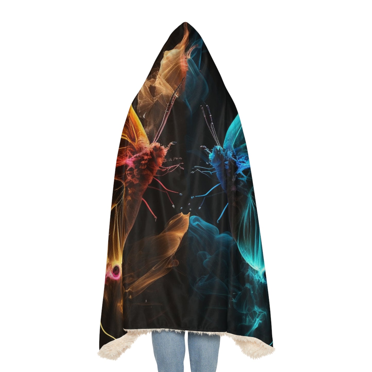 Snuggle Hooded Blanket Kiss Neon Butterfly 9