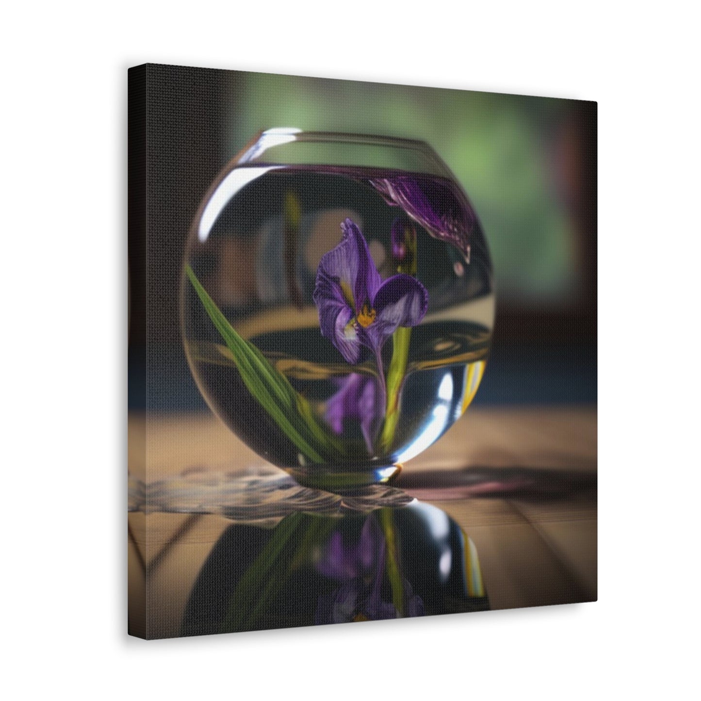Canvas Gallery Wraps Purple Iris in a vase 1