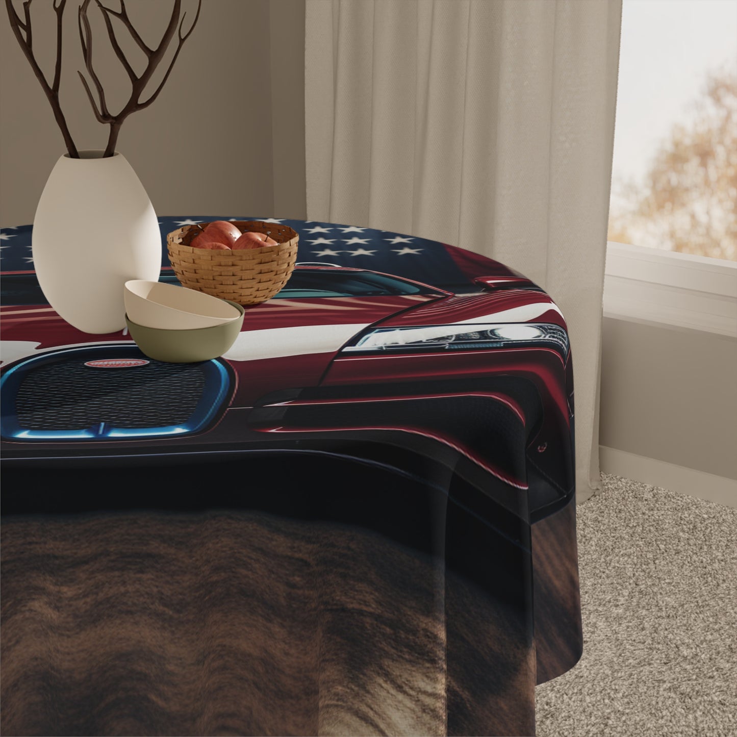 Tablecloth American Flag Background Bugatti 1