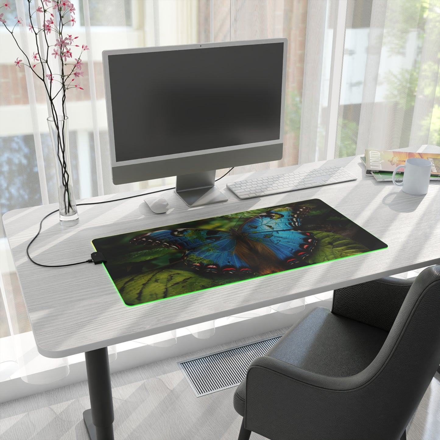 LED Gaming Mouse Pad Jungle Butterfly 2