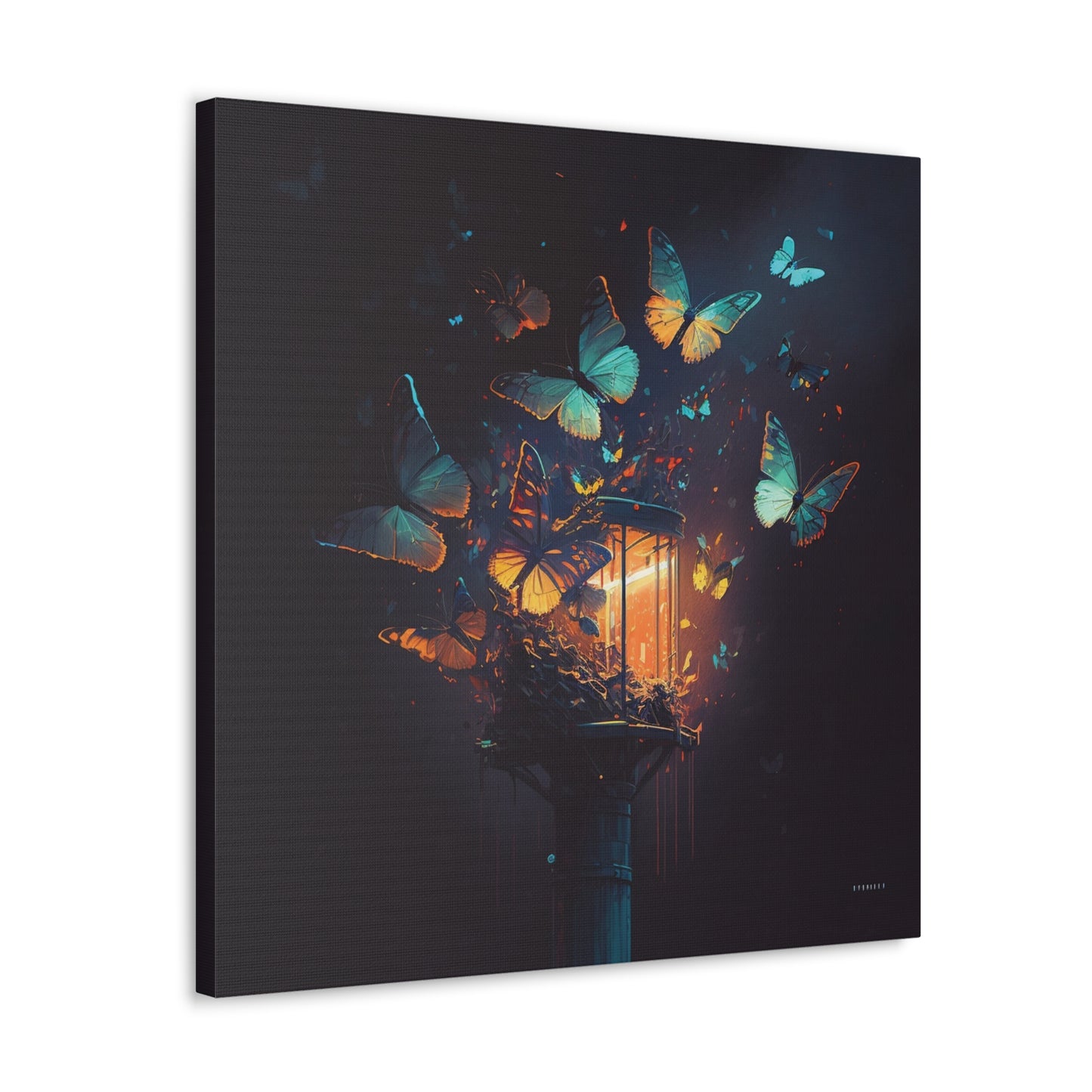 Canvas Gallery Wraps Street Light Butterfly 1