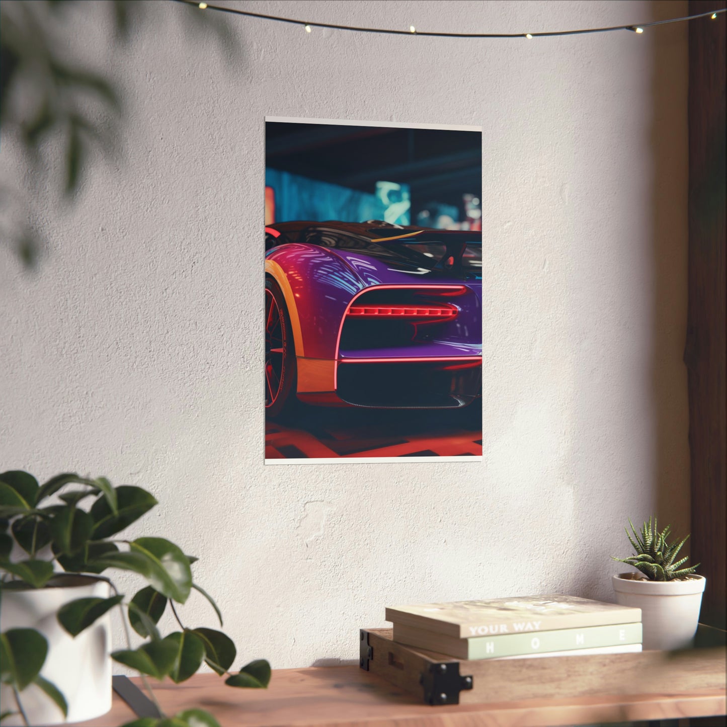 Premium Matte Vertical Posters Hyper Bugatti Neon Chiron 3