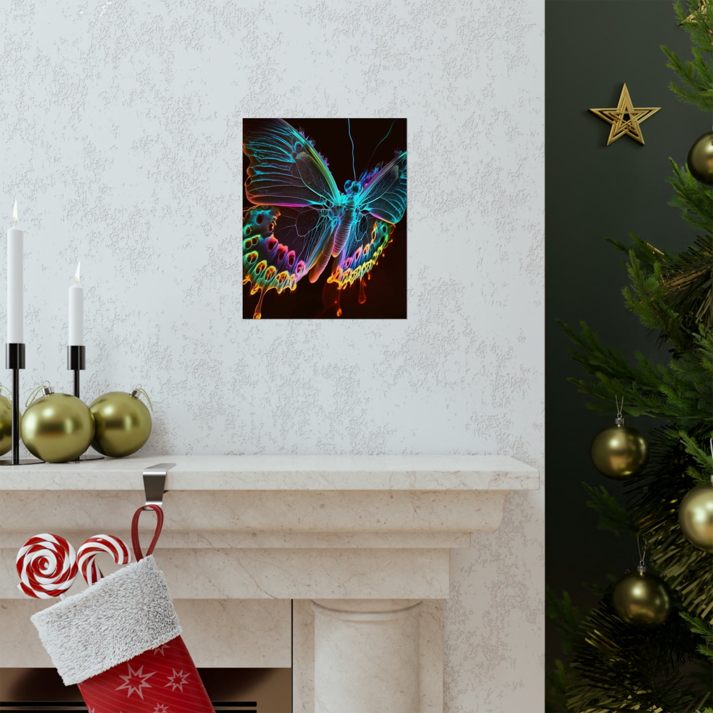 Premium Matte Vertical Posters Thermal Butterfly 2