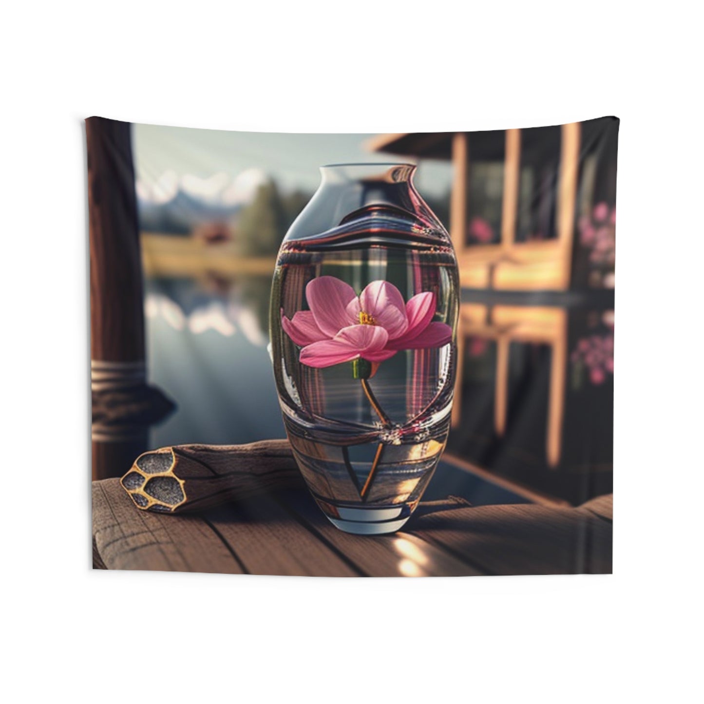 Indoor Wall Tapestries Pink Magnolia 2