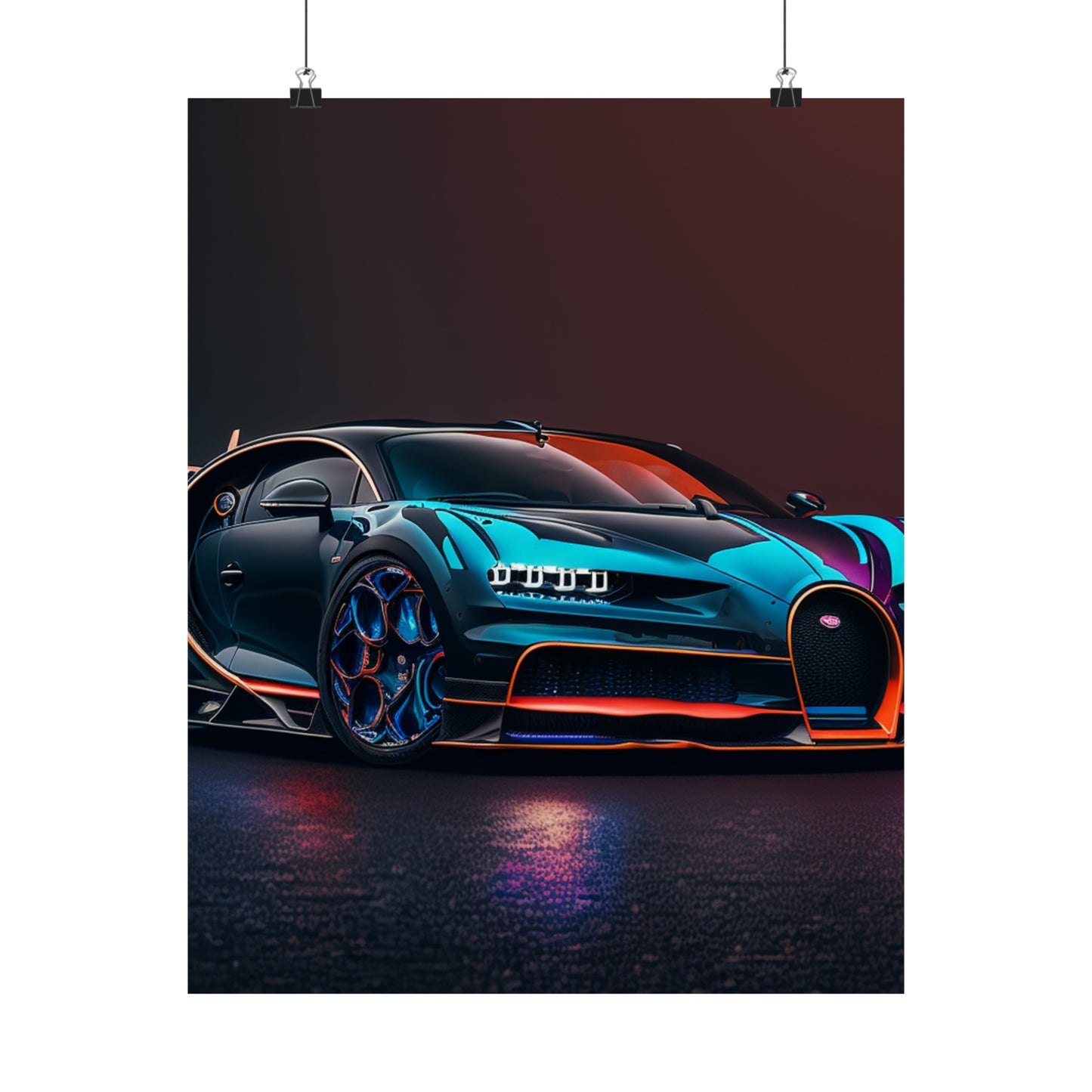 Premium Matte Vertical Posters Bugatti Chiron Super 1