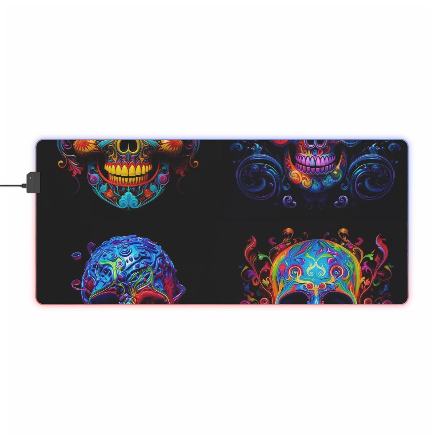 LED Gaming Mouse Pad Macro Skull Color 5