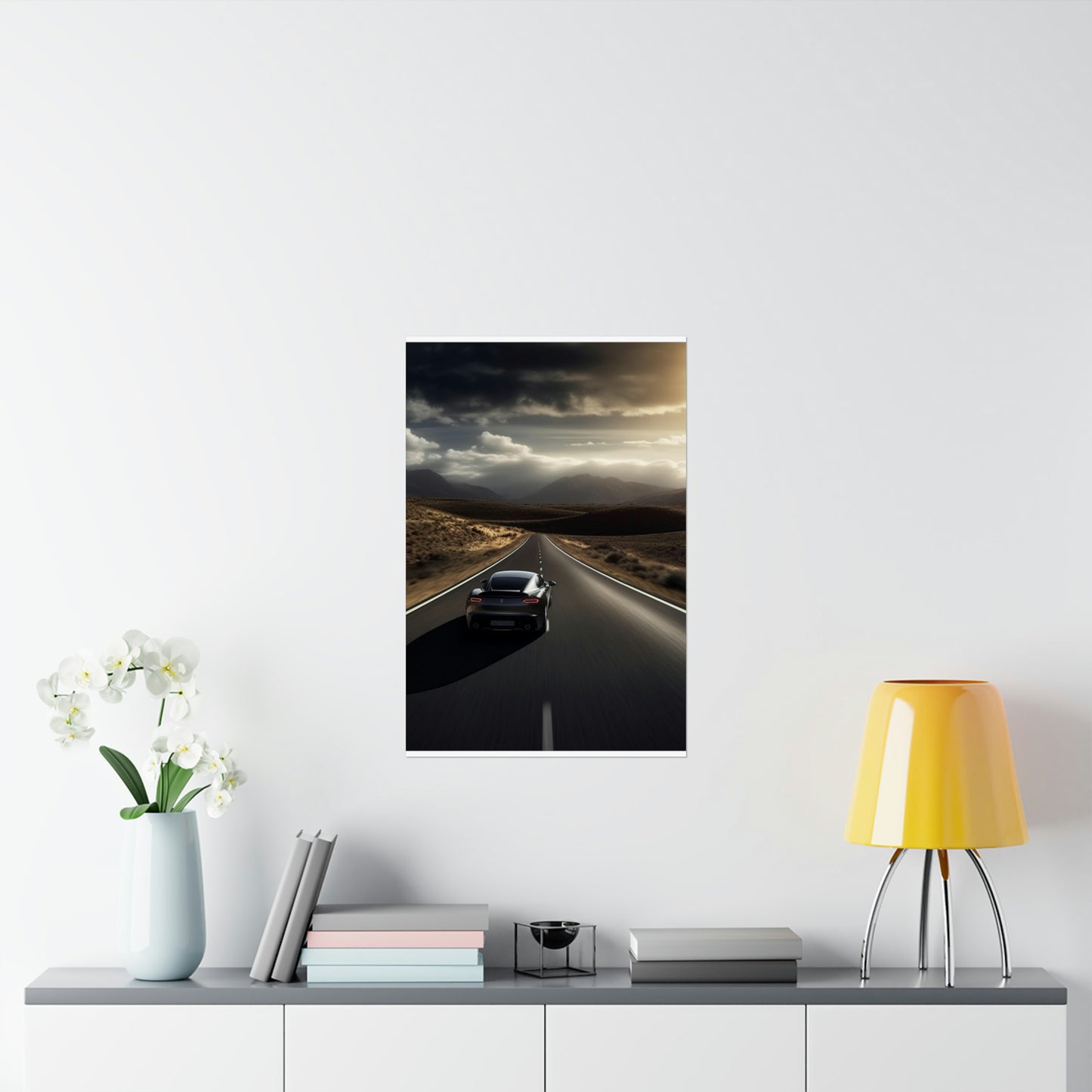 Premium Matte Vertical Posters Ferrari Road 3