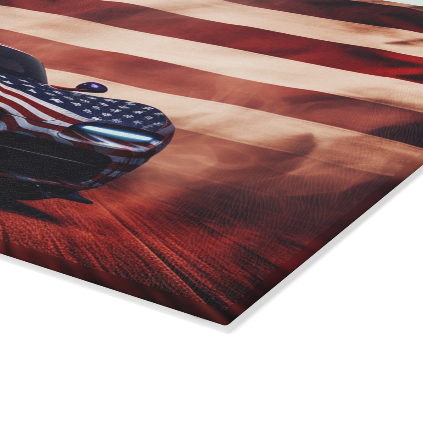 Glass Cutting Board Abstract American Flag Background Bugatti 2