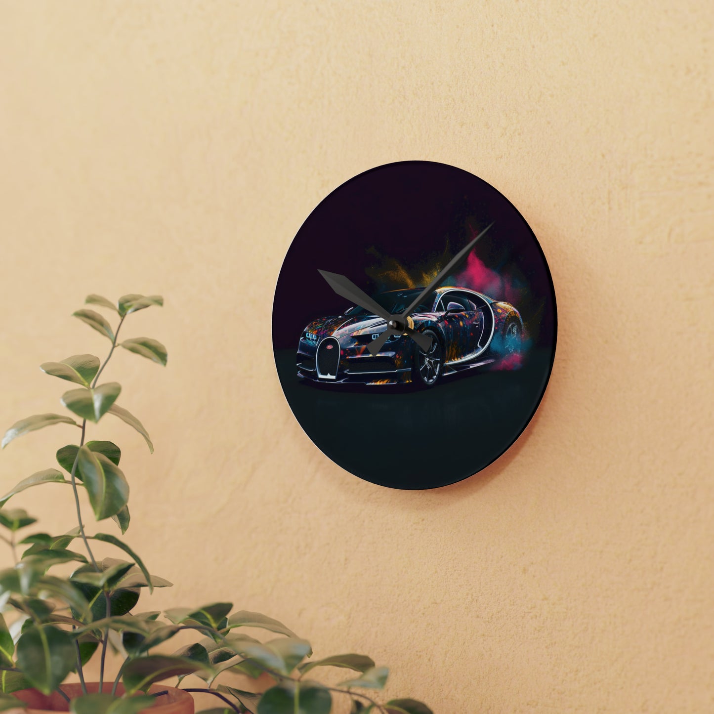 Acrylic Wall Clock Hyper Bugatti 4