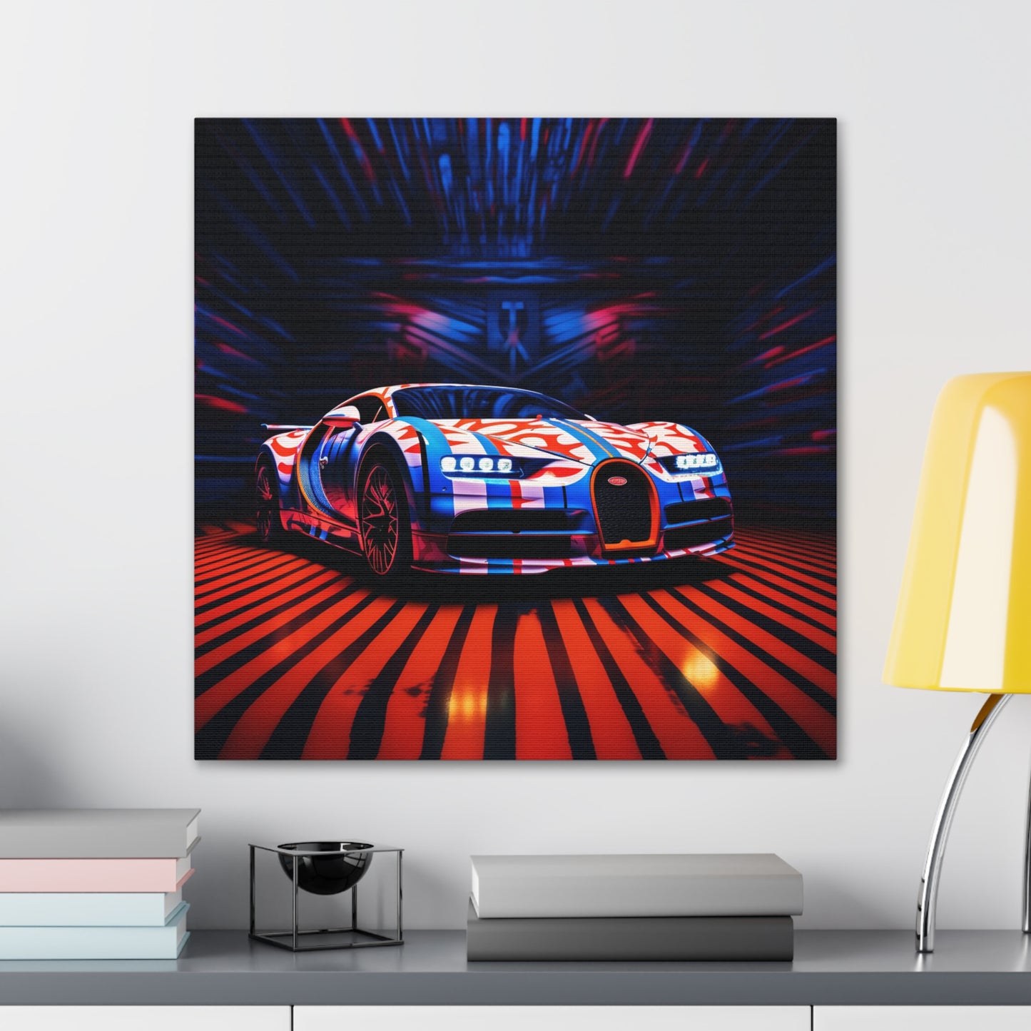 Canvas Gallery Wraps Macro Bugatti American Flag 1