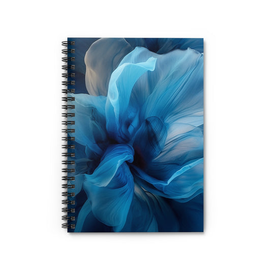 Spiral Notebook - Ruled Line Blue Tluip Abstract 2