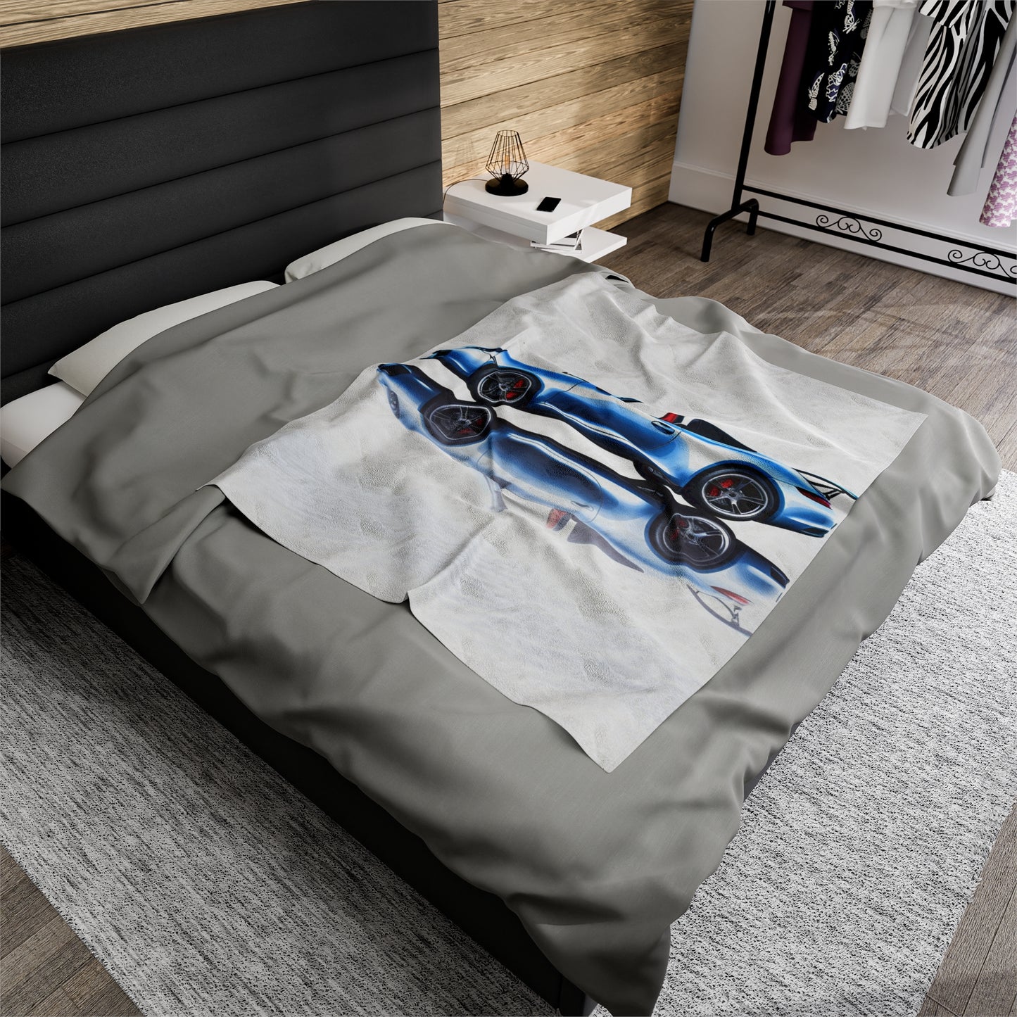 Velveteen Plush Blanket 911 Speedster on water 4